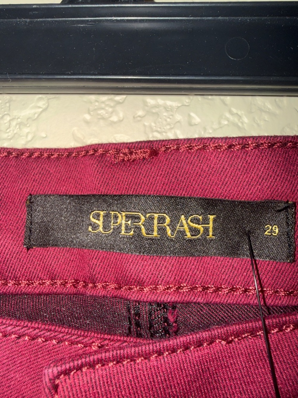 Supertrash Burgundy Skinny Pants - Picture 4 of 6